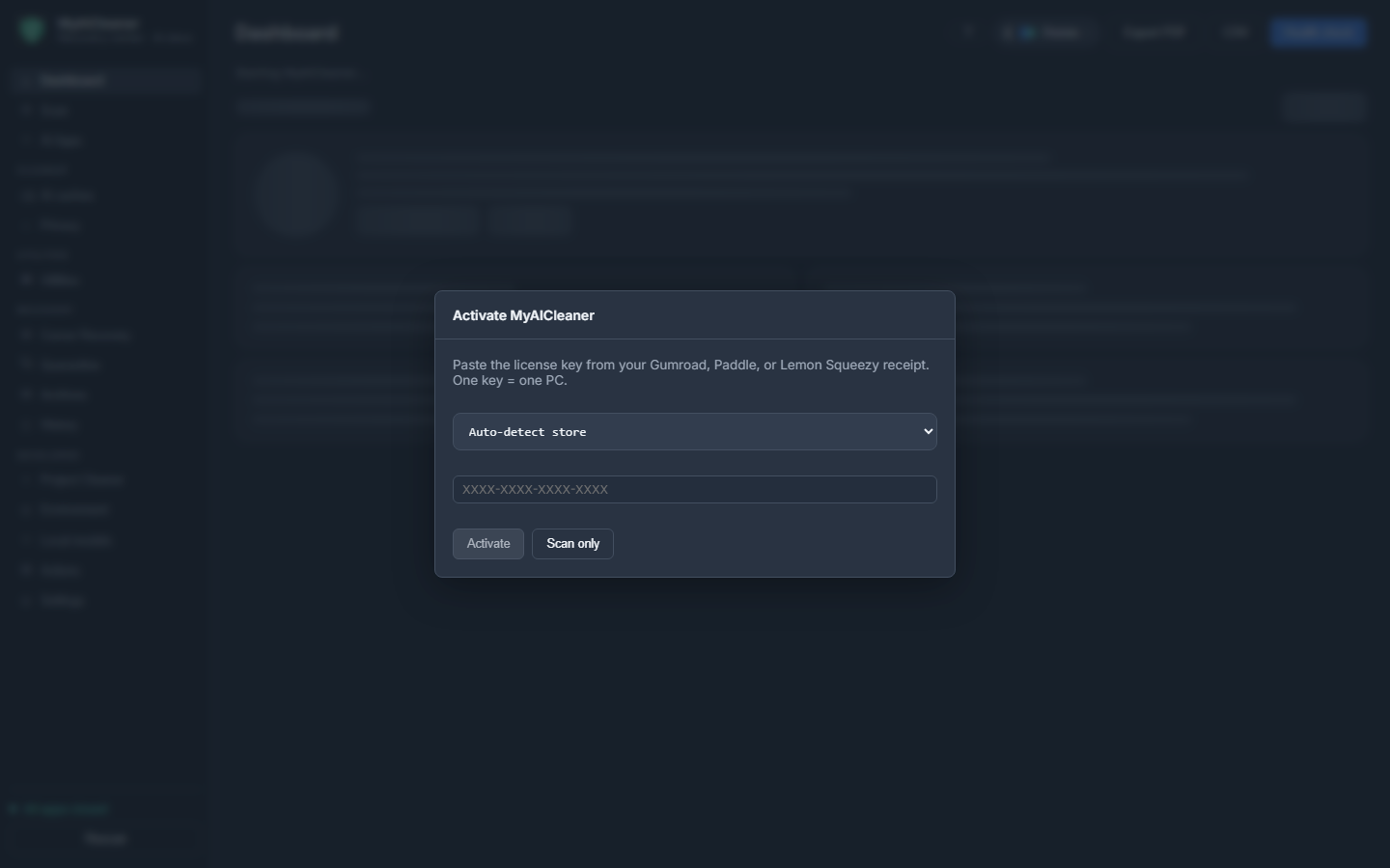 License activation
